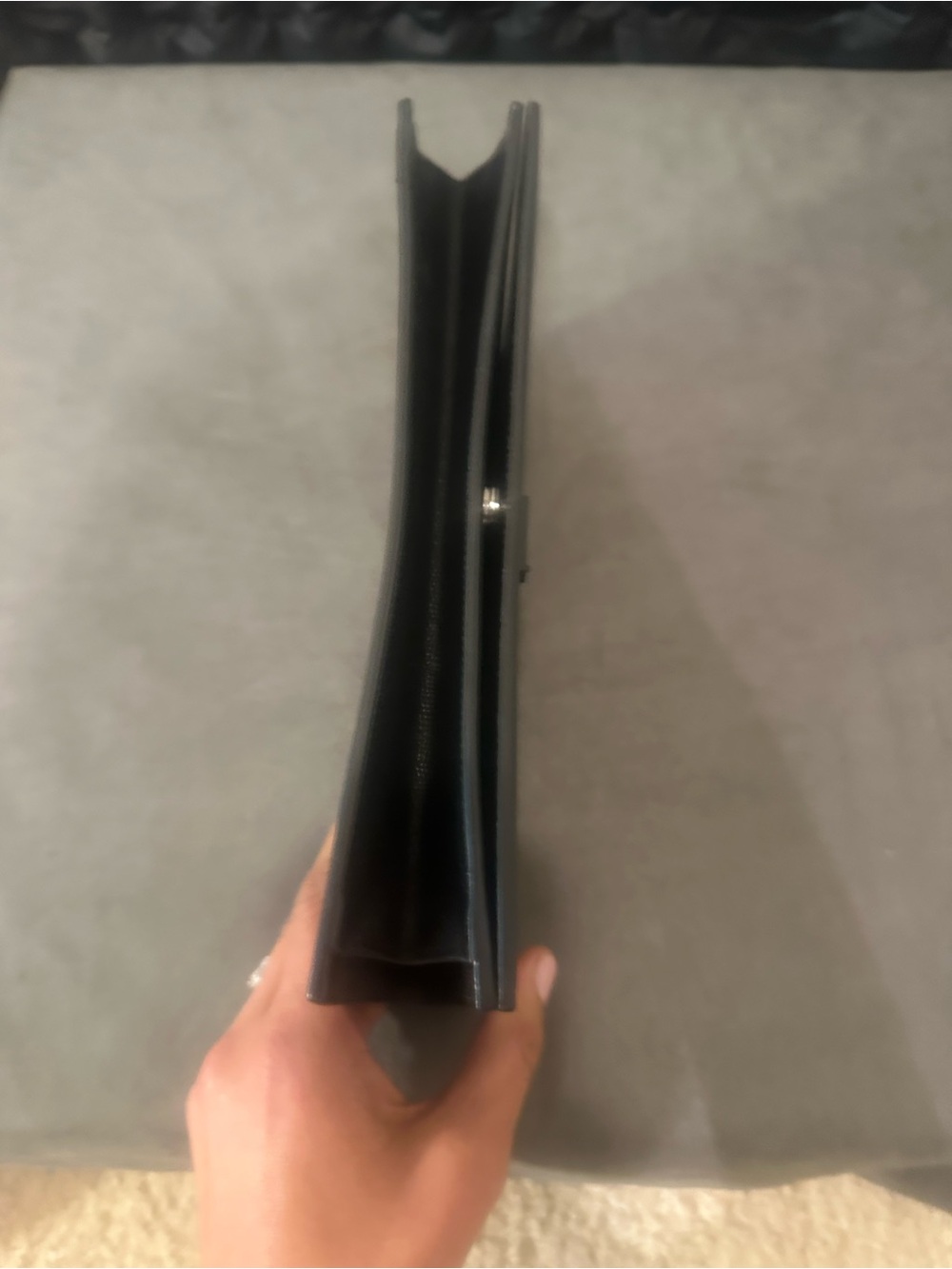 Saint Laurent Black Leather Clutch - Picture 4 of 6